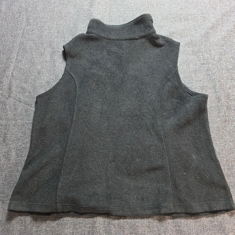 Columbia Vest Mens 2XL Sleeveless Full Zip Solid Gray Casual Fleece Hiking